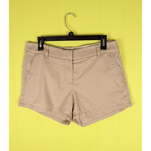 J.CREW Pants - J. Crew Women's 8 Beige Tan Khaki Chino 100% Cotton Shorts 3.5" Inseam Mid Rise